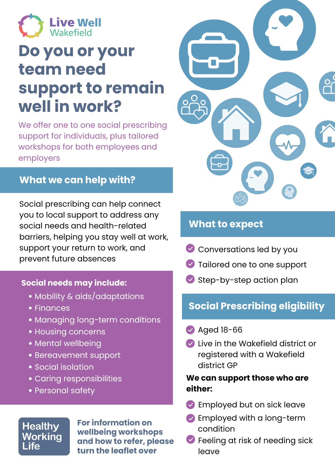 Service leaflet front